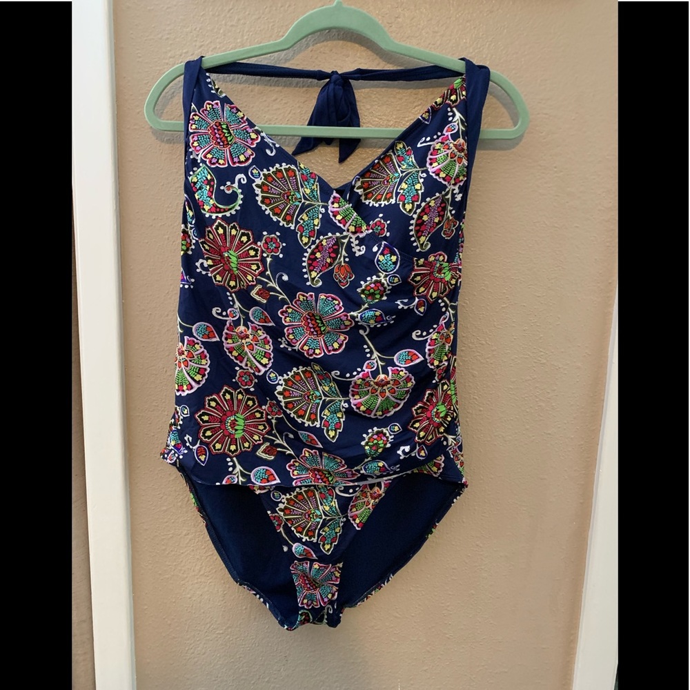 Navy Halter Swimsuit
